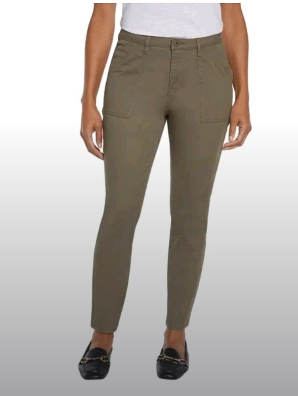 Banana Republic High Rise Twill Pants Olive Green NWT Size 10
